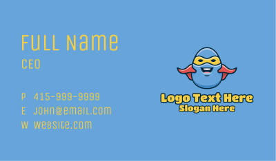 Cartoon Egg Hero  Business Card Image Preview