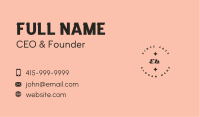 Script Badge Wordmark Business Card Image Preview