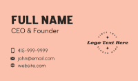 Script Badge Wordmark Business Card Image Preview