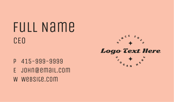 Script Badge Wordmark Business Card Design Image Preview