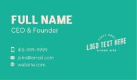 Playful Apparel Wordmark Business Card Image Preview