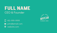 Playful Apparel Wordmark Business Card Image Preview