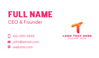 Generic Gradient Letter T Business Card Image Preview