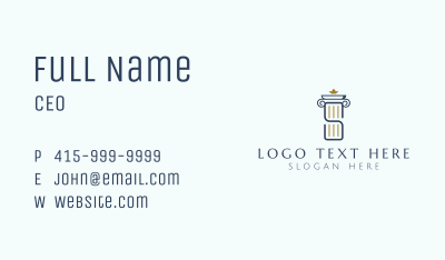 Column Pillar Letter S Business Card Image Preview