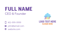 Colorful Rainbow Cloud Business Card Design