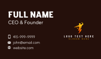 Lightning Strong Man Business Card Design