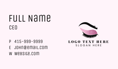 Glam Eye Makeup Business Card Image Preview