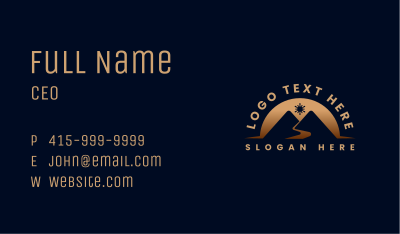Mountain Travel Hiking Business Card Image Preview