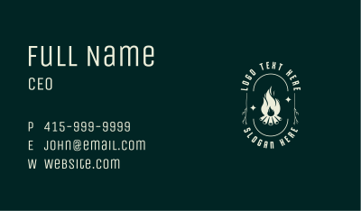 Natural Camp Fire Business Card Image Preview