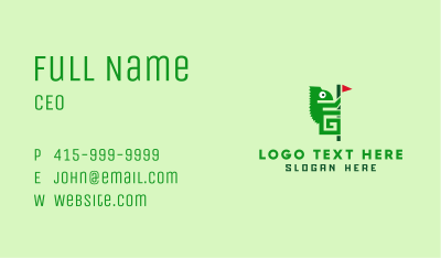 Green Chameleon Playground Business Card Image Preview