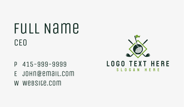 Golf Sports Tournament Business Card Design Image Preview