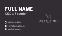 Elegant Boutique Letter M Business Card Image Preview