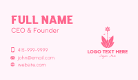 Pink Wellness Plant Business Card Image Preview