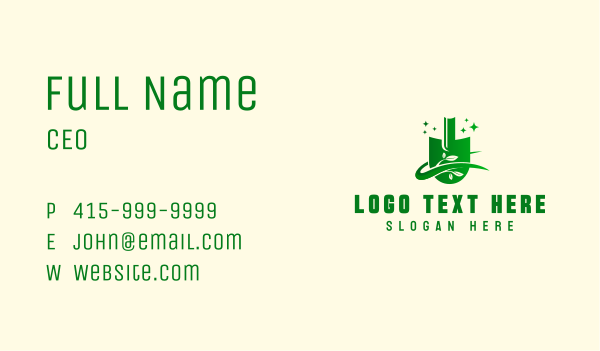 Sparkling Shovel Gardening Business Card Design Image Preview