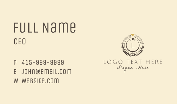 Diamond Wreath Badge Letter Business Card Design Image Preview