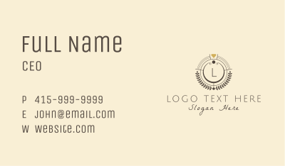Diamond Wreath Badge Letter Business Card Image Preview