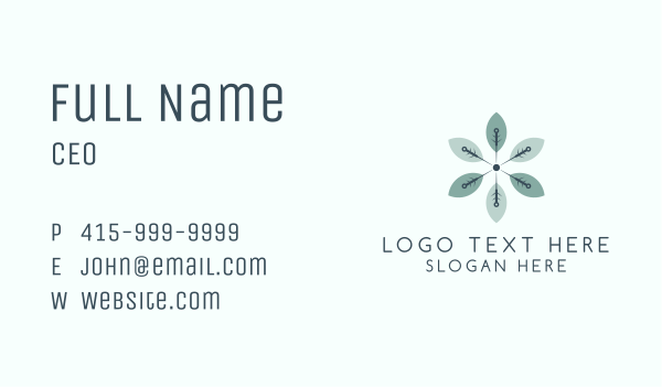 Leaf Acupuncture Therapy Business Card Design Image Preview