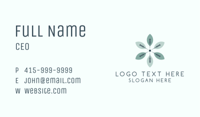 Leaf Acupuncture Therapy Business Card Image Preview