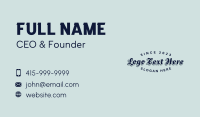 Retro Script Company Business Card Image Preview