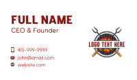 Grill Fork Charcoal Business Card Preview