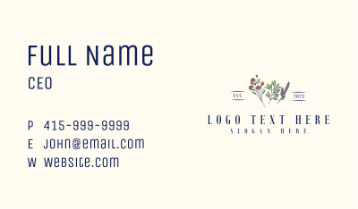 Herbal Flower Garden Business Card Image Preview