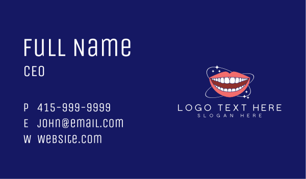 Dental Floss Smile Business Card Design Image Preview