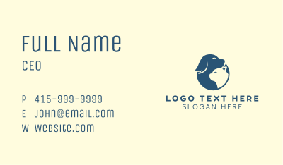 Happy Dog Cat Shelter Business Card Image Preview