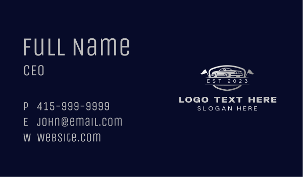 Classic Car Transport Business Card Design Image Preview