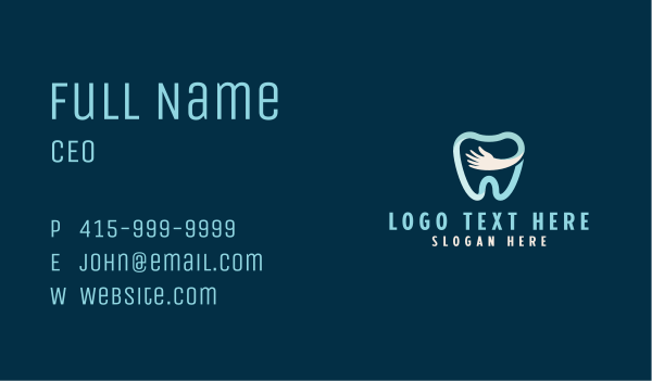 Dental Orthodontist Hand Business Card Design Image Preview