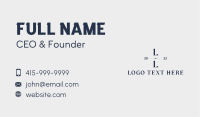 Premium Elegant Letter Business Card Design