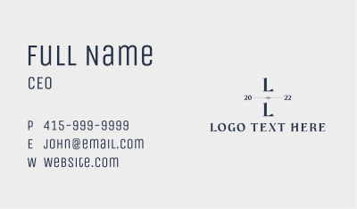 Premium Elegant Letter Business Card Image Preview