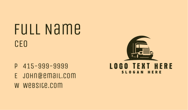 Forwarding Truck Vehicle Business Card Design Image Preview