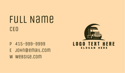 Forwarding Truck Vehicle Business Card
