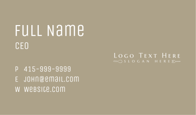 Classy Restaurant Wordmark Business Card Image Preview