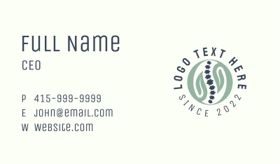 Organic Medical Chiropractic  Business Card