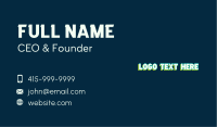 Pop Neon Wordmark Business Card Design