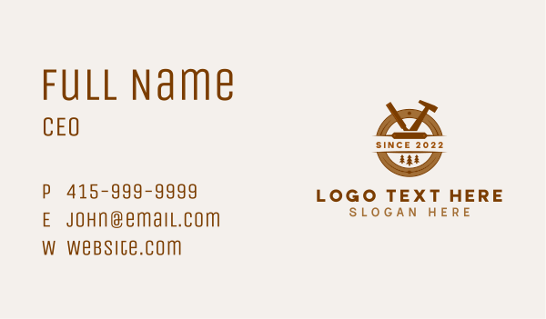 Chisel & Hammer Tools Business Card Design Image Preview