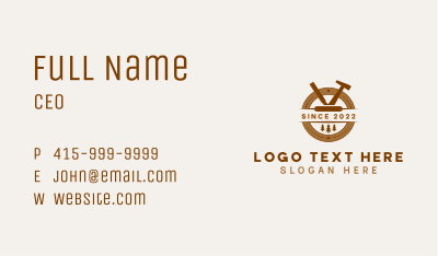 Chisel & Hammer Tools Business Card Image Preview