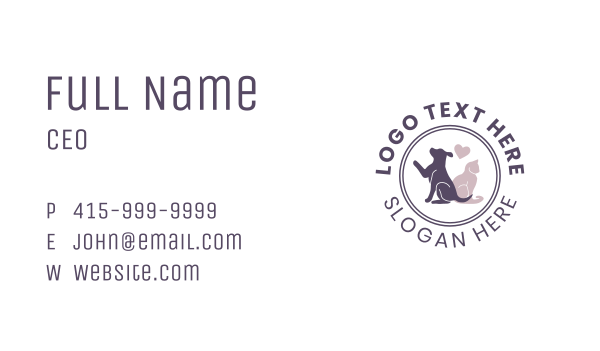 Animal Care Clinic Business Card Design Image Preview