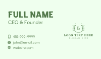 Natural Leaf Eco Wreath Business Card Image Preview