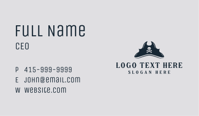 Skull Pirate Hat Business Card Image Preview