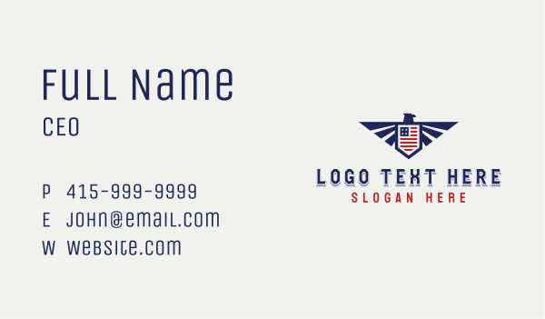 American Eagle Aviation Business Card Design Image Preview