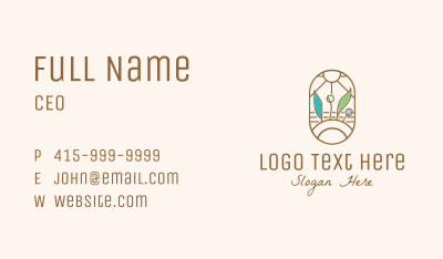 Organic Farm Stained Glass Business Card Image Preview
