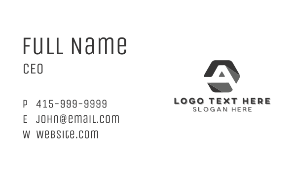 Hexagon Business Letter A Business Card Design Image Preview