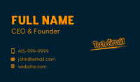 Graffiti Brush Wordmark Business Card Image Preview