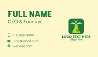Test Tube Leaf Application Business Card Image Preview