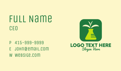 Test Tube Leaf Application Business Card