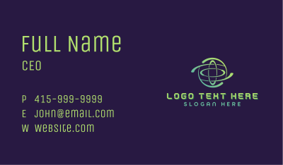 Globe Technology Developer Business Card Image Preview