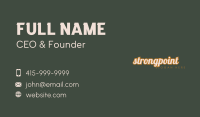 Vintage Cursive Wordmark Business Card Image Preview