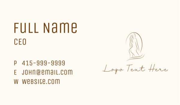 Nude Woman Model Business Card Design Image Preview